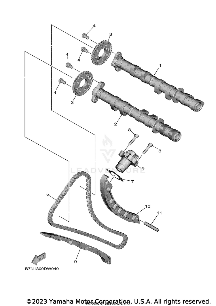 Camshaft & Chain Schematic