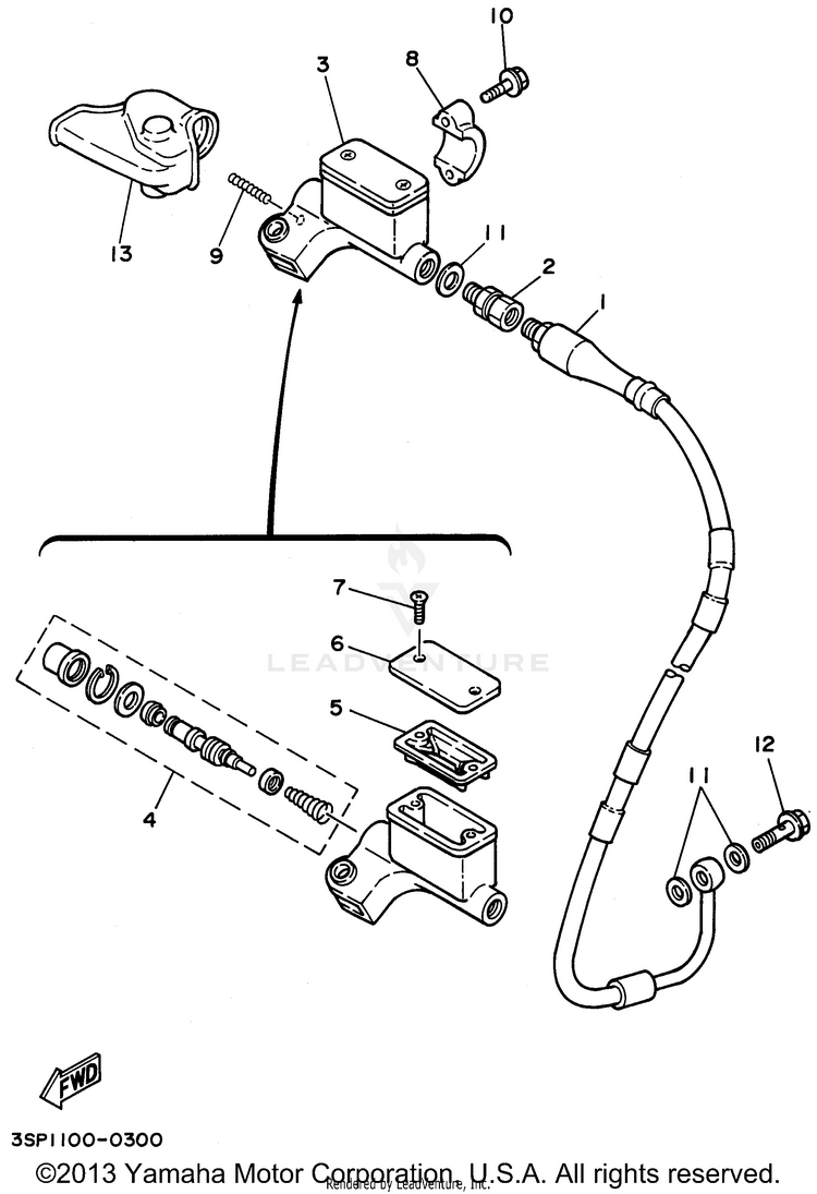 Front Master Cylinder Schematic