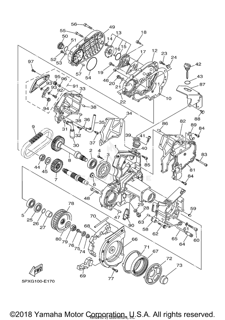 Middle Drive Gear ROAD STAR WARRIOR CA - XV17PCWC - 2007 Schematic