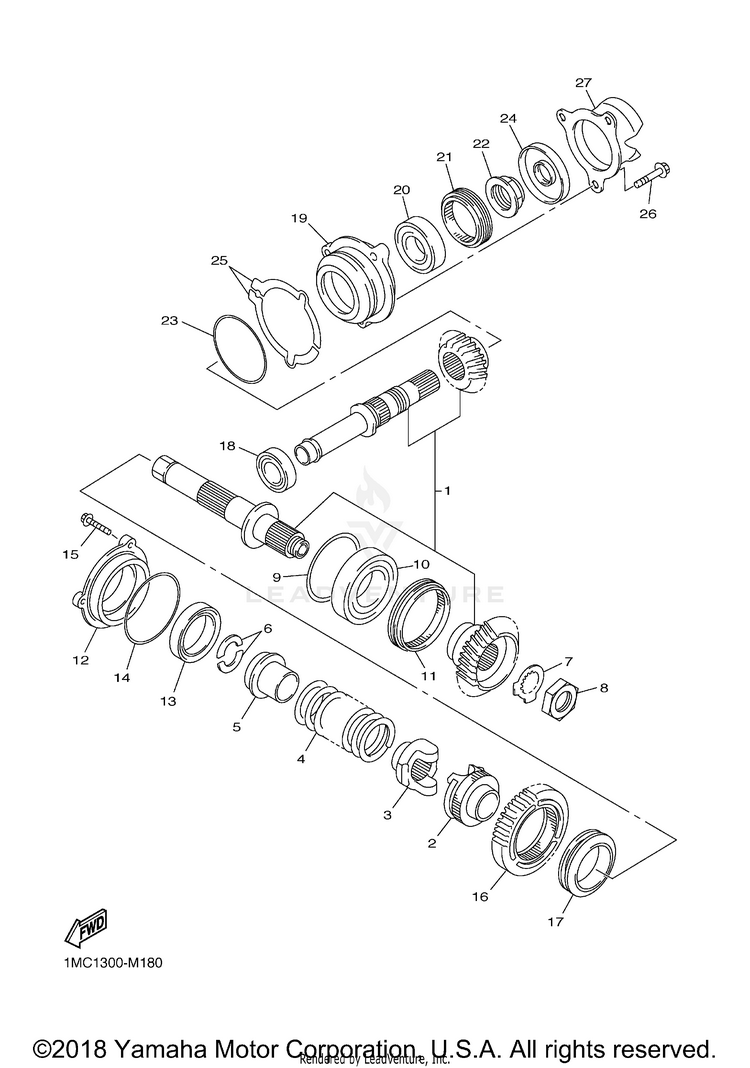 Middle Drive Gear Schematic