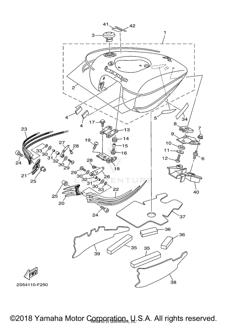 Fuel Tank ROADLINER S - XV19SXCR - 2008 Schematic