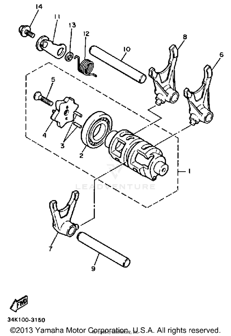 Shift Cam-Fork Schematic