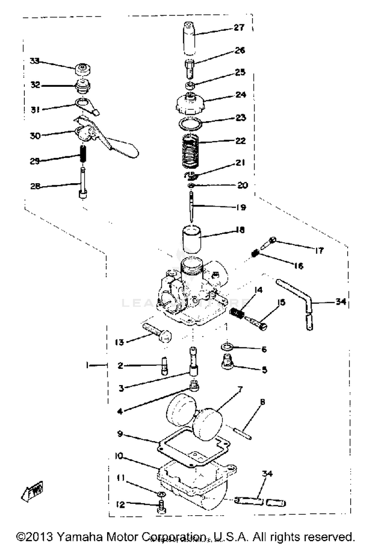 Carburetor GTMXE - 1978 Schematic