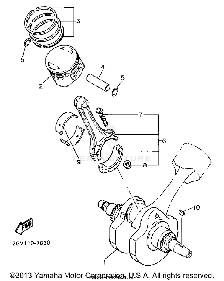 Crankshaft Piston Schematic