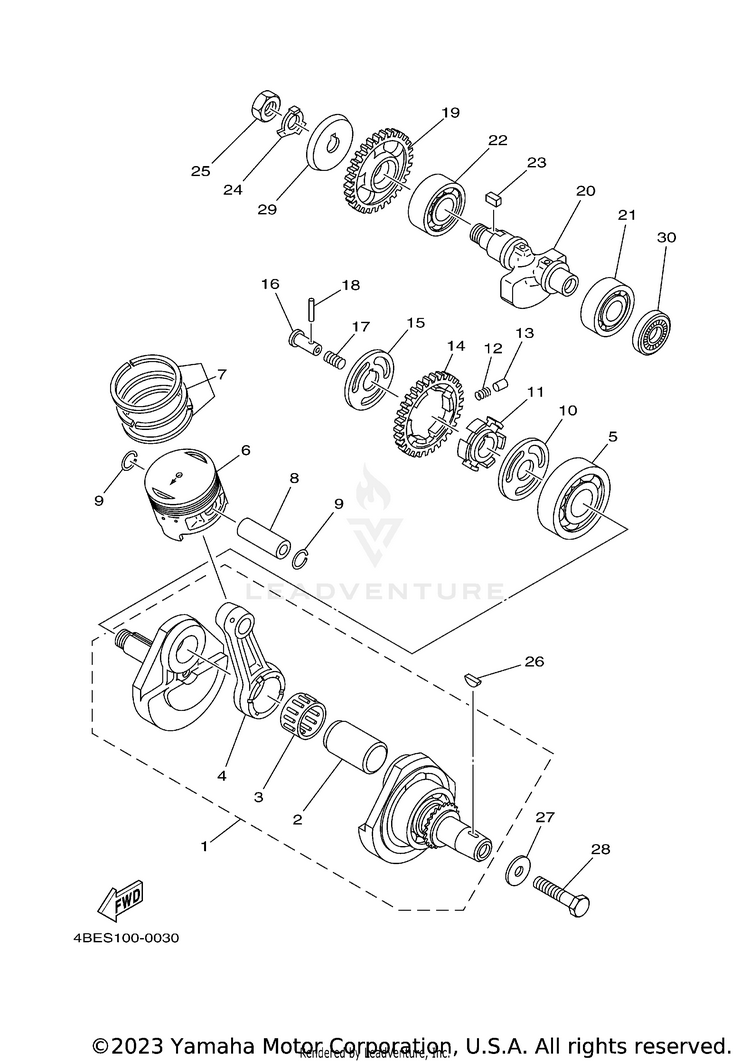 Crankshaft & Piston Schematic