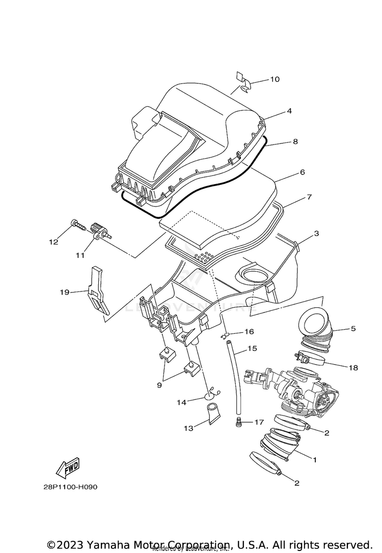 Intake 700 FI  EPS 4WD SPECIAL EDITION - YFM7FGPSEZ - 2010 Schematic