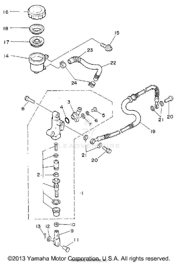 Rear Master Cylinder Schematic