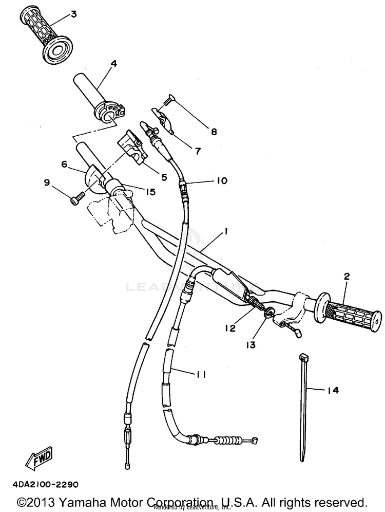 Steering Handle - Cable Schematic