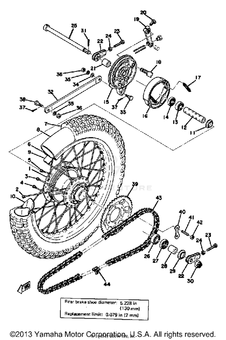 Rear Wheel Yz125c Schematic