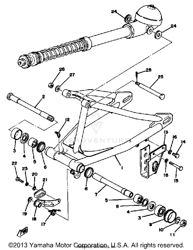 Rear Arm Yz400c Schematic