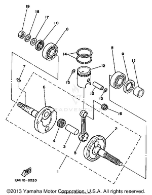 Crankshaft-piston Schematic