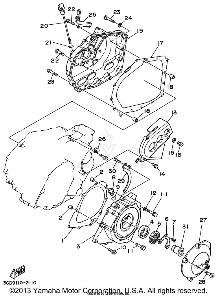 Crankcase Cover 1 Schematic