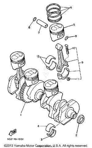 Crankshaft Piston Schematic