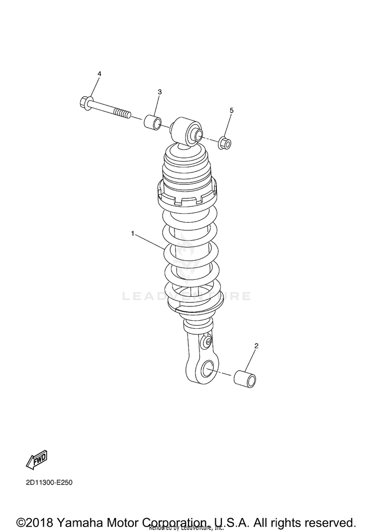 Rear Suspension FZ1 - FZS10XCGY - 2008 Schematic