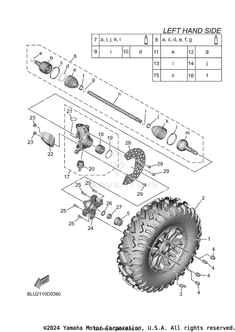 Front Wheel Schematic