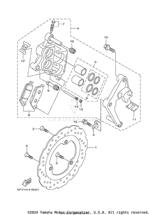 Front Brake Caliper Schematic