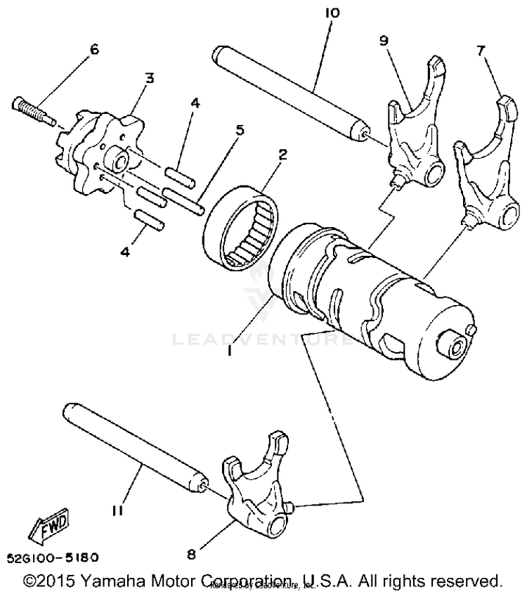 Shift Cam - Fork Schematic