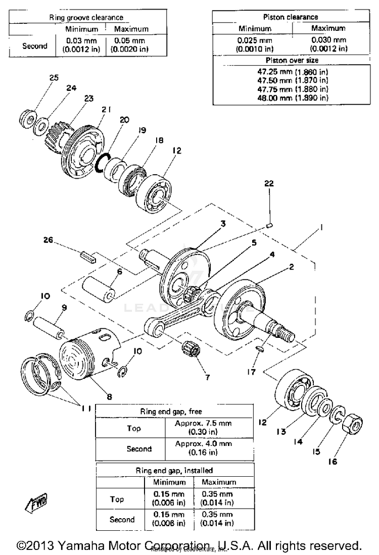Crank - Piston LB80_3D - 1977 Schematic