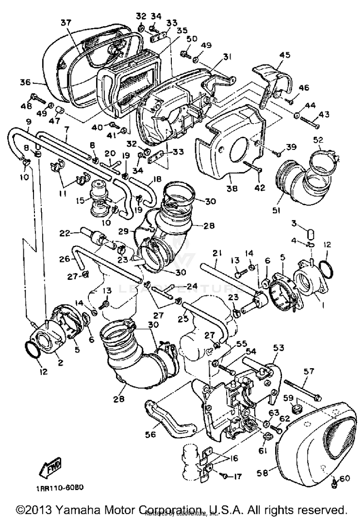 Air Filter Xv700ss VIRAGO 700 - XV700SSC - 1986 Schematic