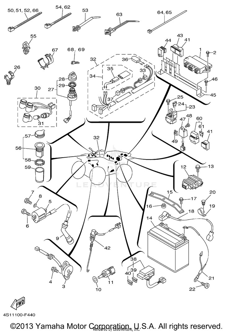 Electrical 1 BIG BEAR 400 4WD HUNTER-IRS - YFM40FBHW - 2007 Schematic