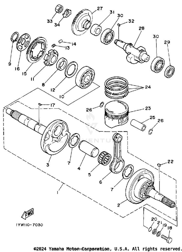 Crankshaft-Piston Schematic