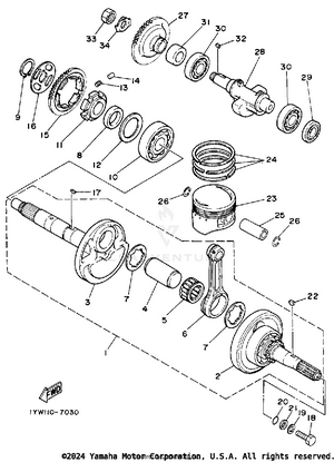 Crankshaft-piston Schematic