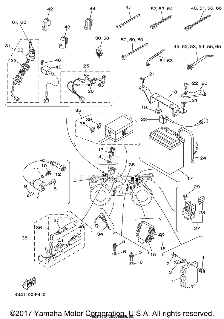 Electrical 1 GRIZZLY 350 IRS - YFM35FGIW - 2007 Schematic