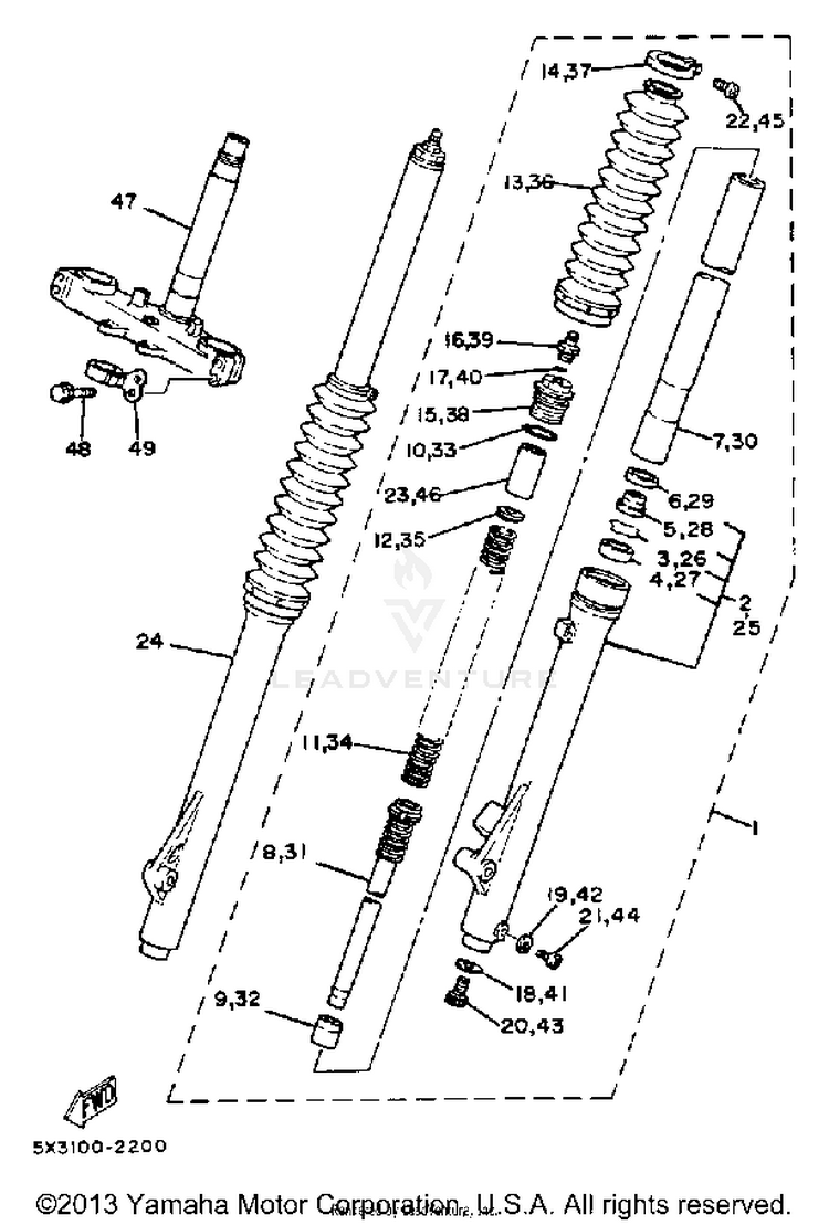 Front Fork Schematic