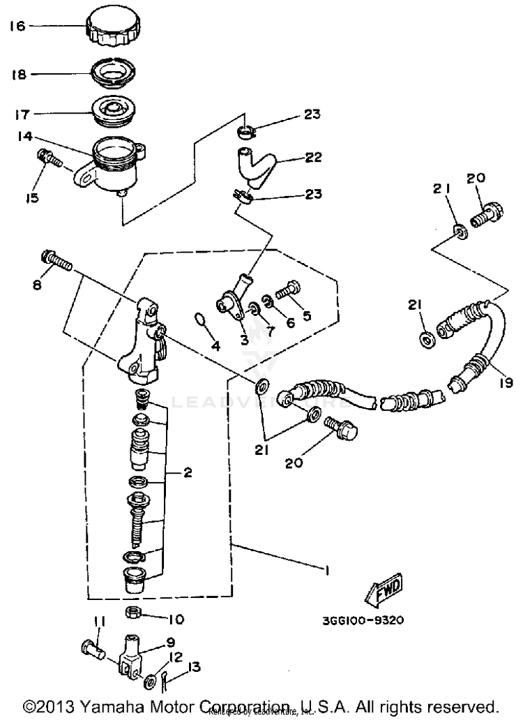 Rear Master Cylinder Schematic