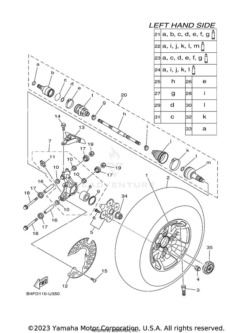 Rear Wheel Schematic