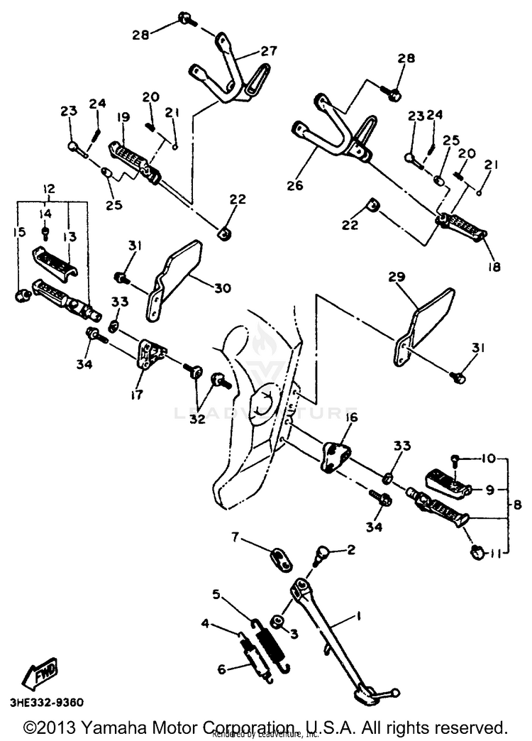 Stand Footrest Schematic