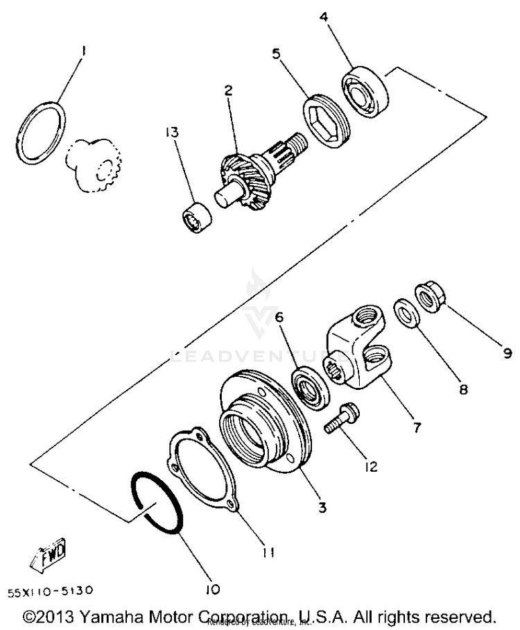 Middle Drive Gear Schematic