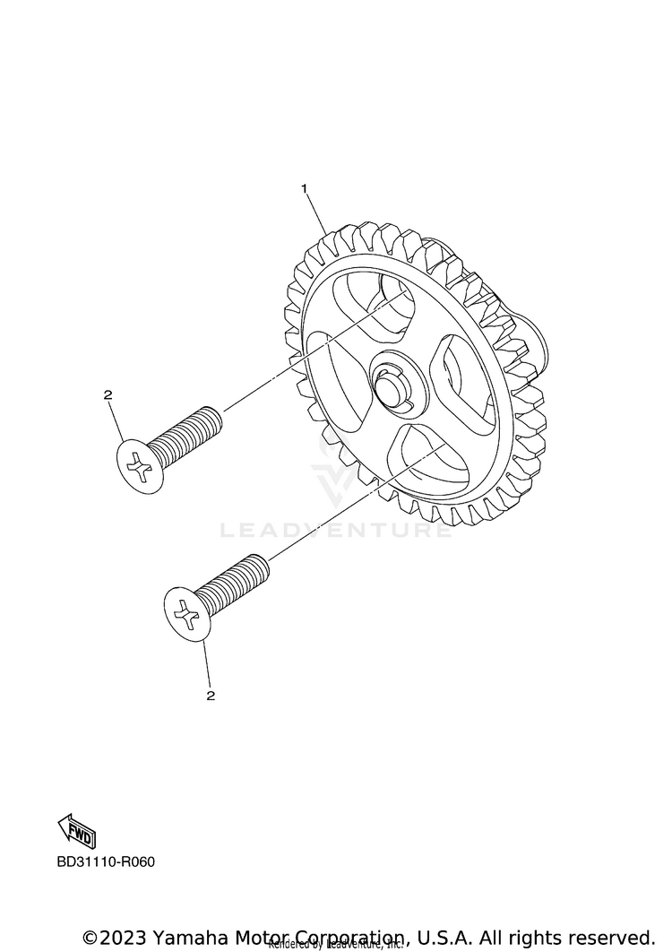 Oil Pump RAPTOR 110 - YFM01RYXRG - 2024 Schematic