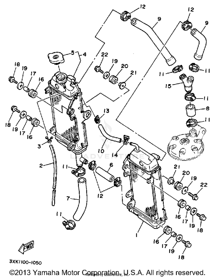Radiator - Hose Schematic