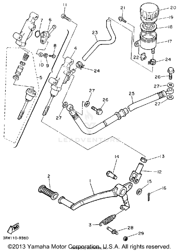 Rear Master Cylinder Schematic