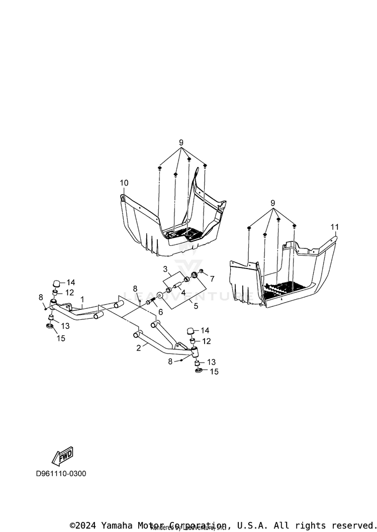 Stand & Footrest GRIZZLY 110 - YFM01GYXTG - 2026 Schematic