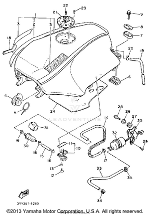 Fuel Tank (non-california Model) Schematic