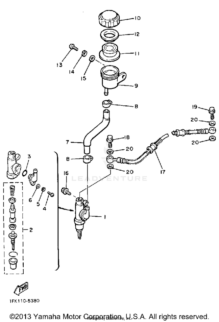Rear Master Cylinder Schematic