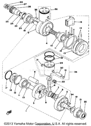 Crankshaft Piston Schematic