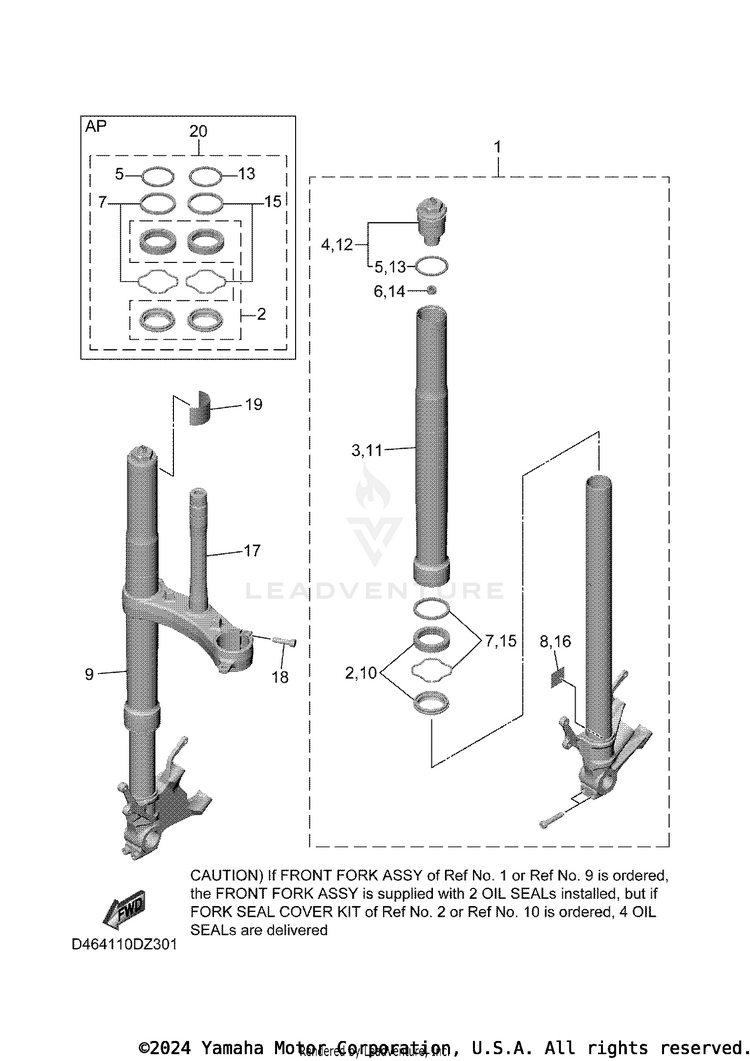 Front Fork Schematic