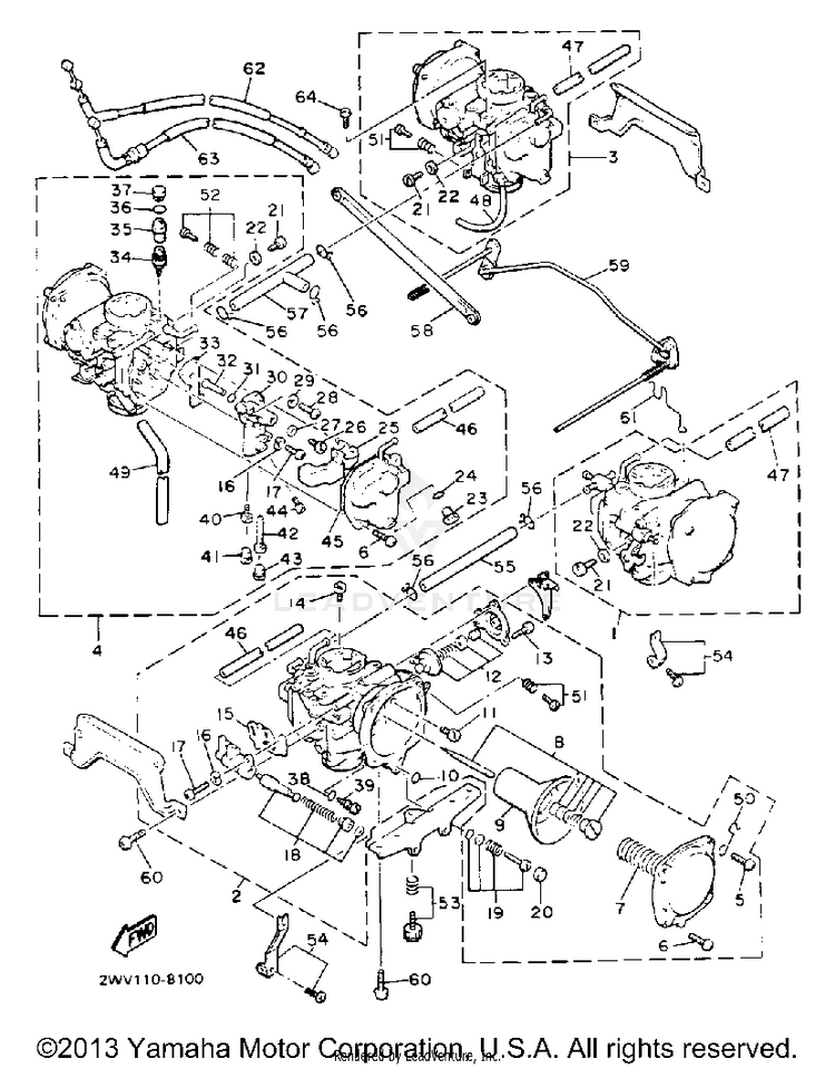 Carburetor Noncalifornia Model Schematic