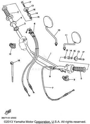 Steering Handle - Cable Schematic