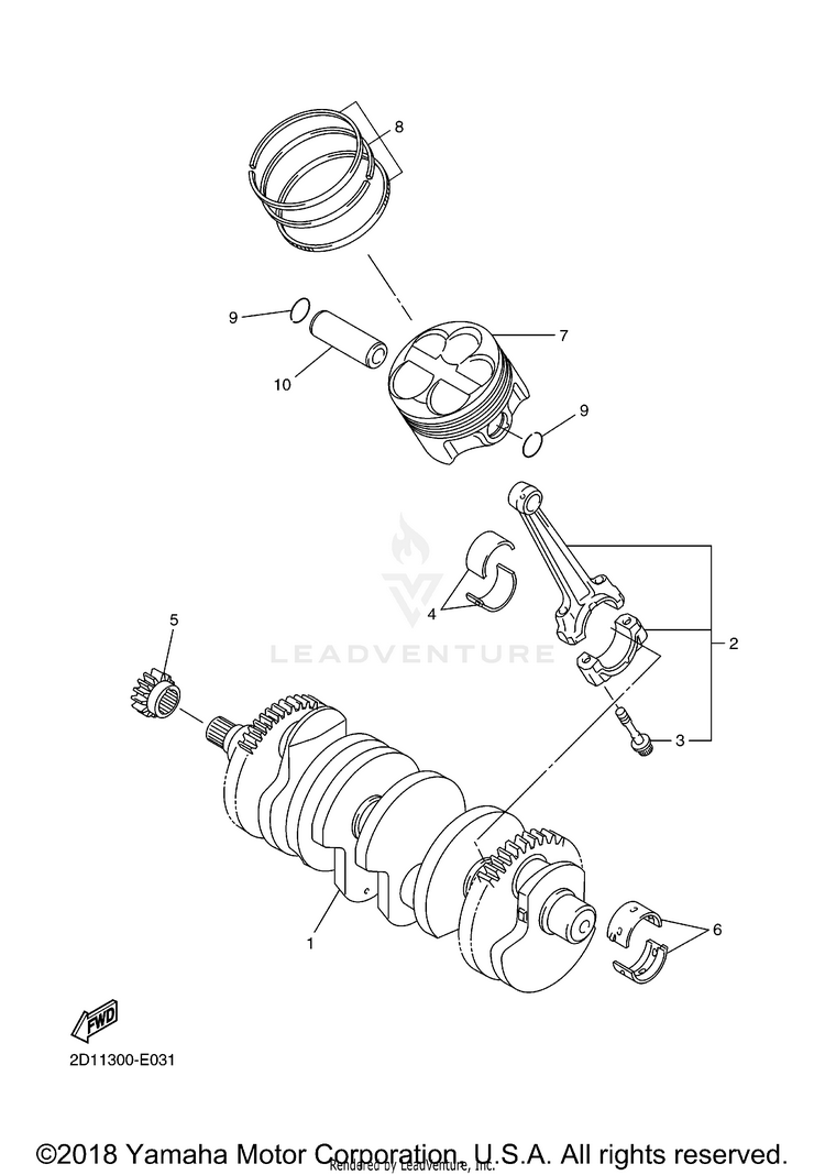 Crankshaft Piston Schematic