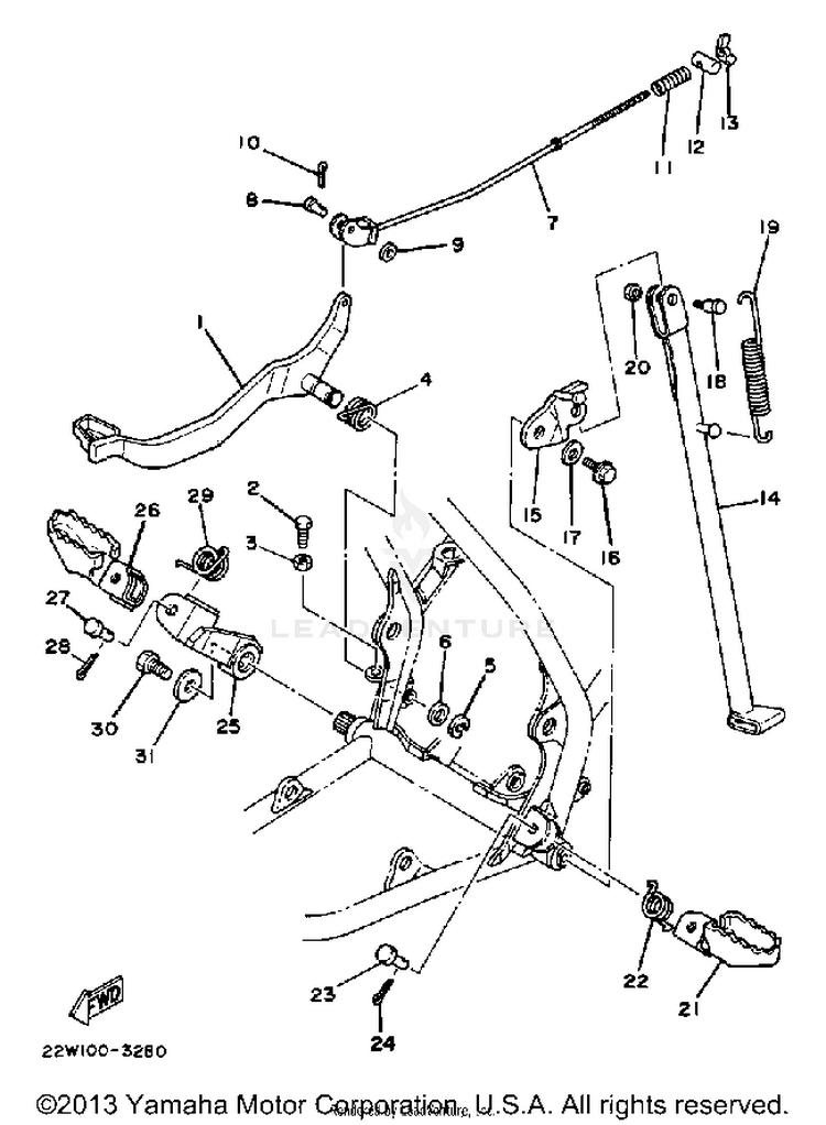 Stand Footrest Schematic