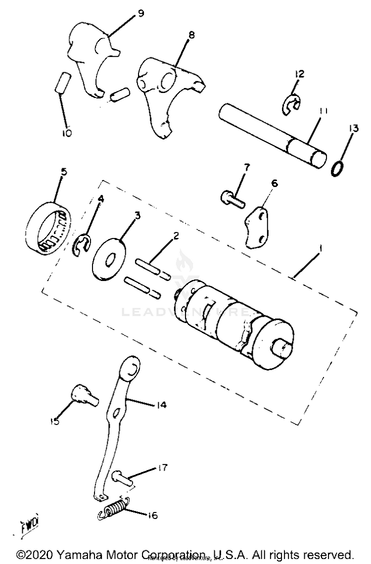 Shift Cam Fork Schematic
