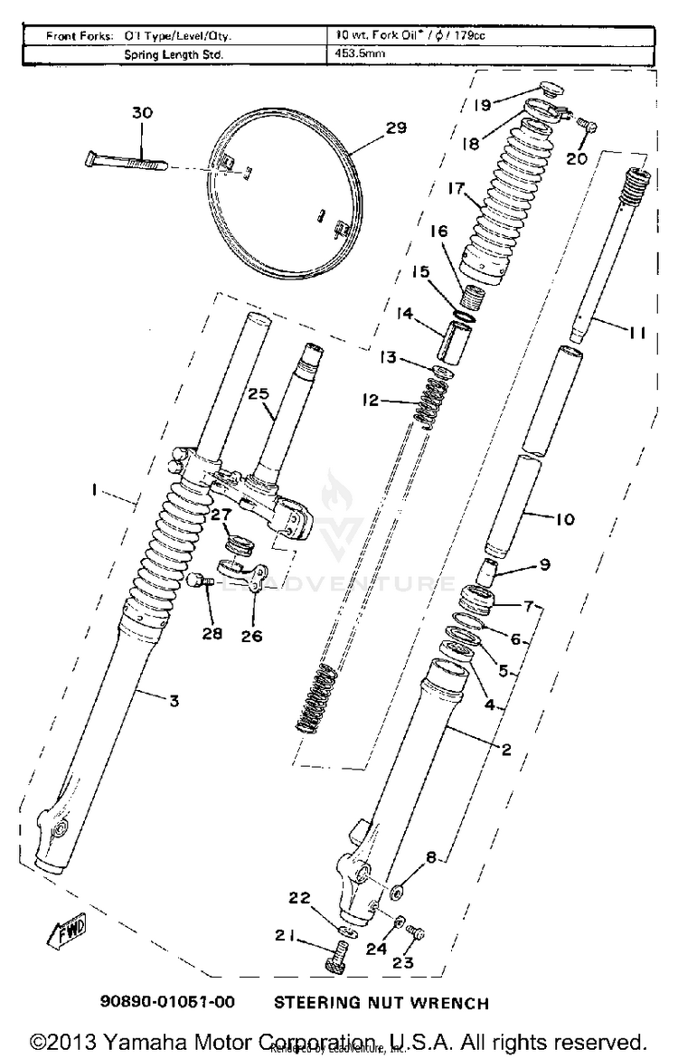 Front Fork Schematic