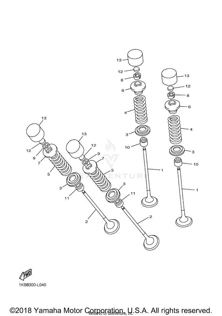Valve YZFR1 - YZFR1DCG - 2013 Schematic