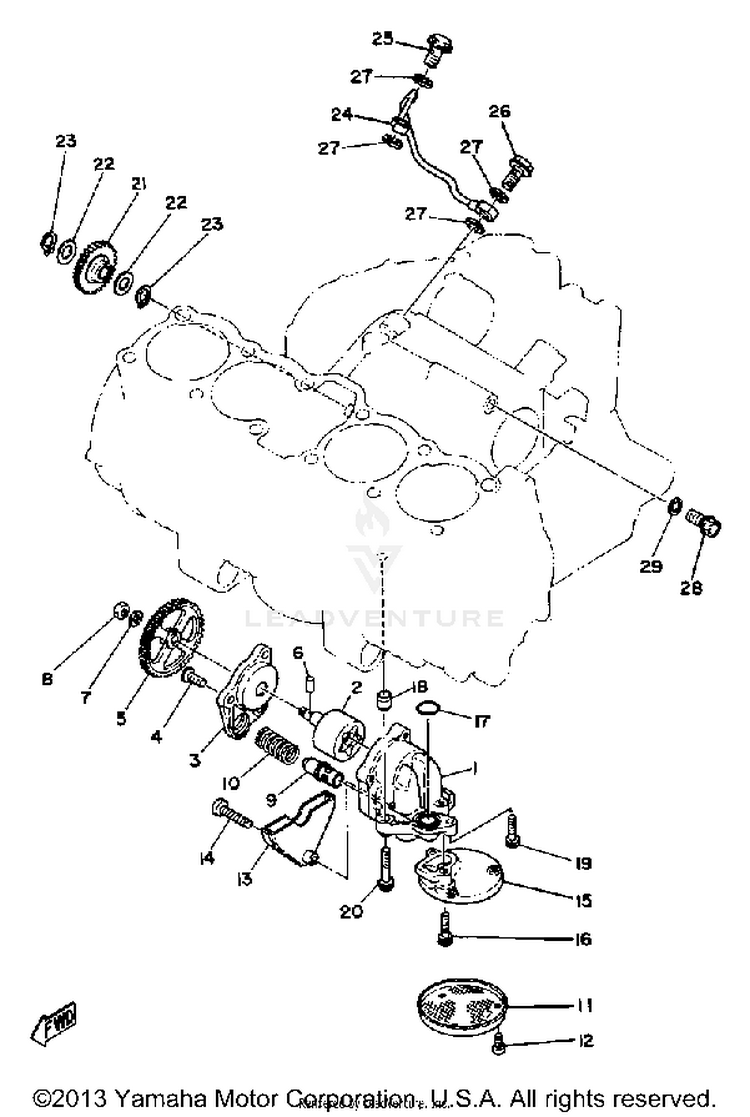 Oil Pump XS1100SG - 1980 Schematic