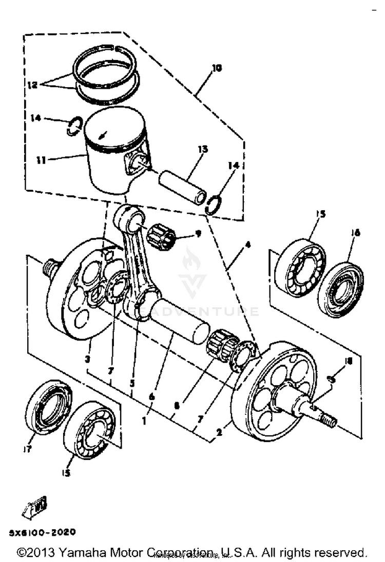 Crank - Piston Schematic