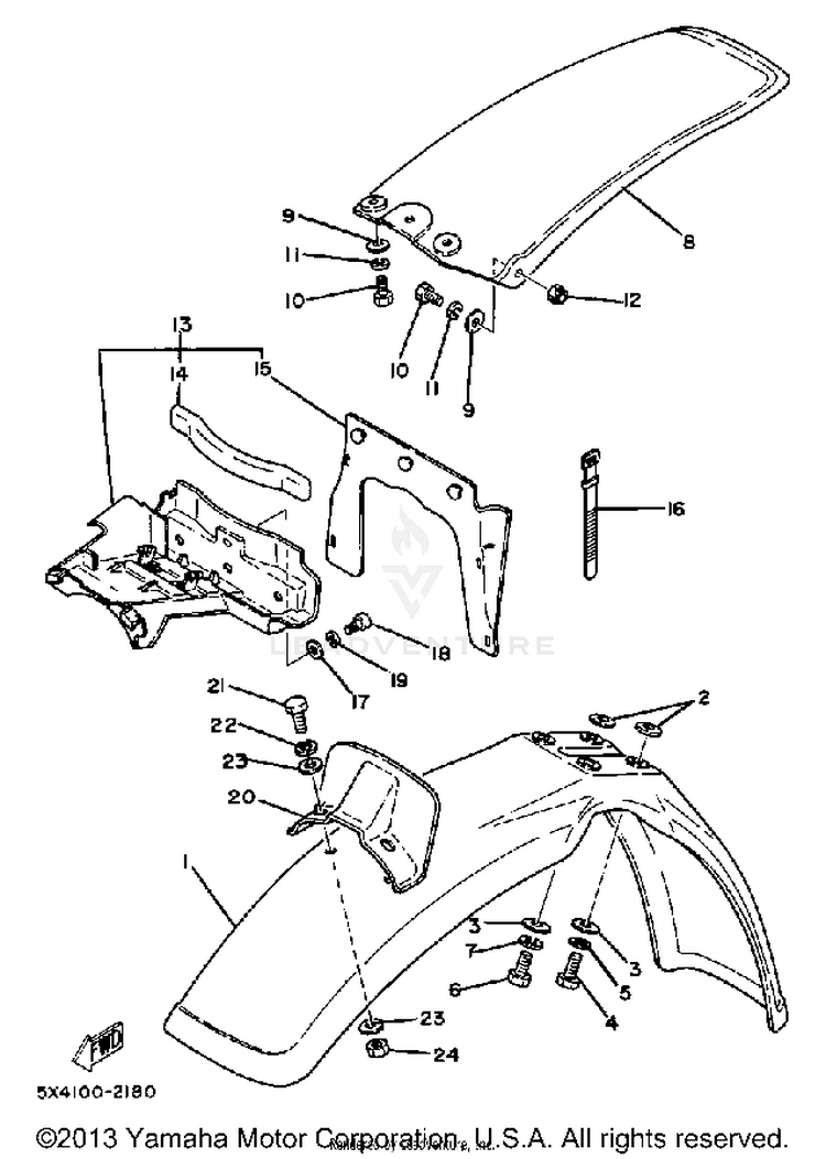 Front Fender-Rear Fender Schematic